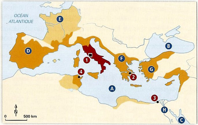 carte de l'Empire romain