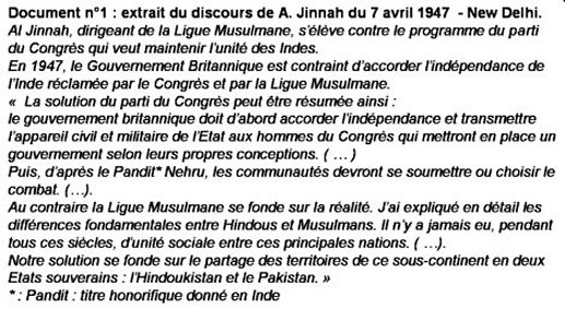 Extrait du discours de A.Jinah